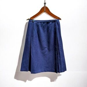 🌻VINTAGE Archie Brown & Son Navy Wool Wrap Skirt Size Small